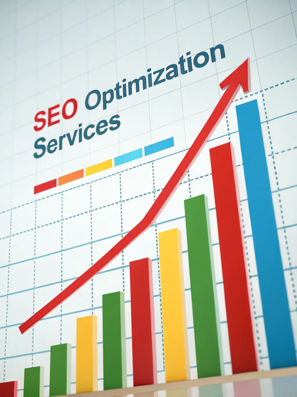 A graph showing increased website traffic and improved search engine rankings, illustrating the effectiveness of Switch4Tech.in's SEO optimization services.